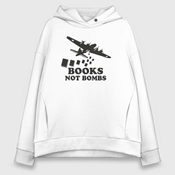 Женское худи оверсайз Книжки а не бомбы