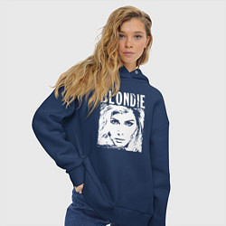 Толстовка оверсайз женская Blondie, цвет: тёмно-синий — фото 2