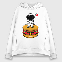 Женское худи оверсайз Космический гамбургер