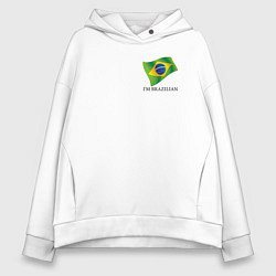 Женское худи оверсайз Я Бразилец - патриотизм