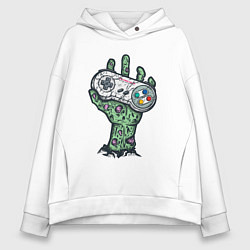 Женское худи оверсайз Компьютерная жизнь в руках