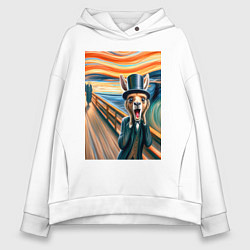 Женское худи оверсайз Кенгуру кричит - мем нейросеть