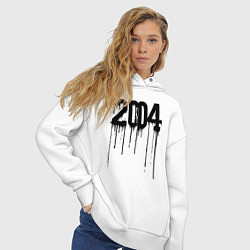 Толстовка оверсайз женская Капающий 2004, цвет: белый — фото 2