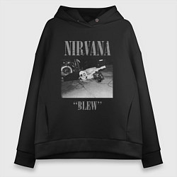 Толстовка оверсайз женская Nirvana blew, цвет: черный
