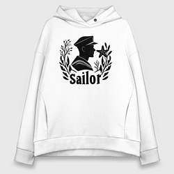 Женское худи оверсайз Моряк с морской звездой