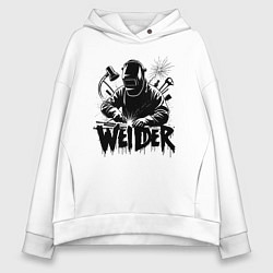 Женское худи оверсайз Сварщик граффити