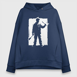 Женское худи оверсайз Художник в белом штрихе