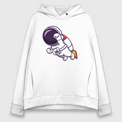 Женское худи оверсайз Супер космонавт в полёте