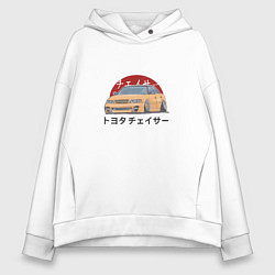 Женское худи оверсайз Toyota Chaser - рисунок и иероглифы