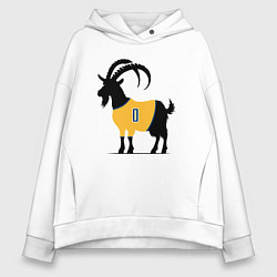 Толстовка оверсайз женская Haliburton goat, цвет: белый