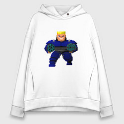 Женское худи оверсайз BJ Blazkowicz - пиксельный ретро Wolfenstein