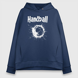 Женское худи оверсайз Гандбольный взрыв белой краски