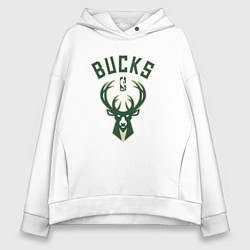 Женское худи оверсайз Милуоки Бакс - команда НБА