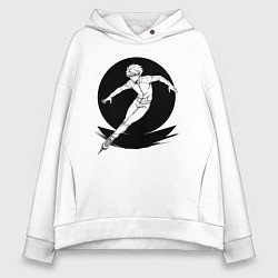 Женское худи оверсайз Конькобежец аниме