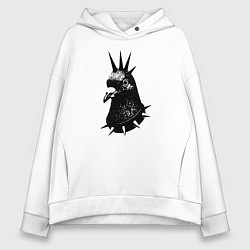 Женское худи оверсайз Панк голубь