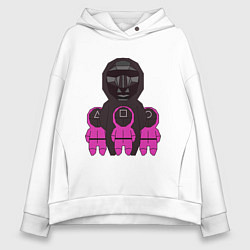 Женское худи оверсайз Персонажи сериала игра в кальмара