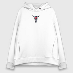 Женское худи оверсайз Пиксельный череп