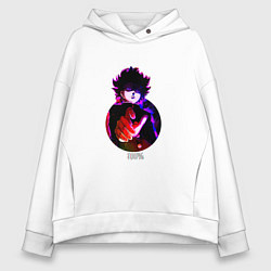 Толстовка оверсайз женская Anime Mob Psycho 100 Shigeo, цвет: белый