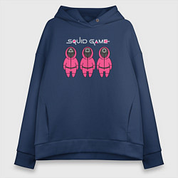 Толстовка оверсайз женская Squid game band, цвет: тёмно-синий