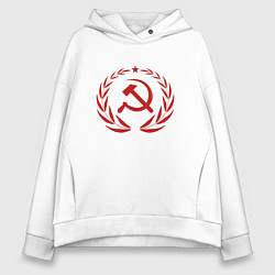 Женское худи оверсайз Герб СССР серп и молот