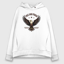 Женское худи оверсайз Свободный и гордый орёл