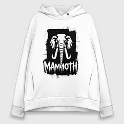 Женское худи оверсайз Мамонт в стиле граффити
