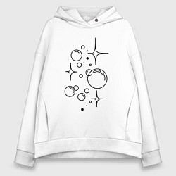 Женское худи оверсайз Мыльные пузыри