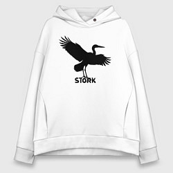 Женское худи оверсайз Аист граффити