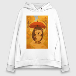 Женское худи оверсайз Ёжик с зонтом