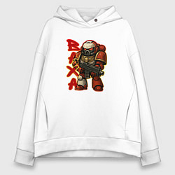 Женское худи оверсайз Космодесантник в красно-белой броне