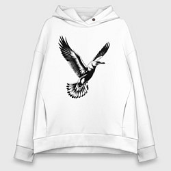 Женское худи оверсайз Полет чайки