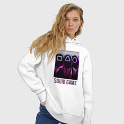 Толстовка оверсайз женская Squid game shadows, цвет: белый — фото 2