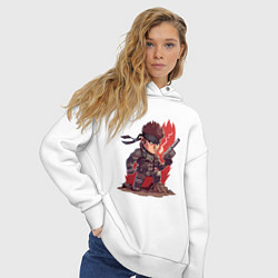 Толстовка оверсайз женская Metal Gear Солид Снейк, цвет: белый — фото 2