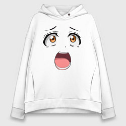 Женское худи оверсайз Удивление anime face - большие глаза