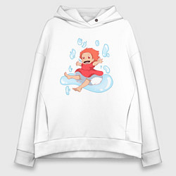 Женское худи оверсайз Рыбка Ponyо на Утёсе