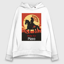 Женское худи оверсайз Ride for pizza