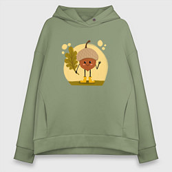 Женское худи оверсайз Малыш желудь