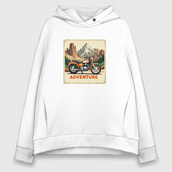 Женское худи оверсайз Закатное солнцу в горах