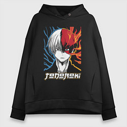 Женское худи оверсайз Шото Тодороки Моя геройская академия