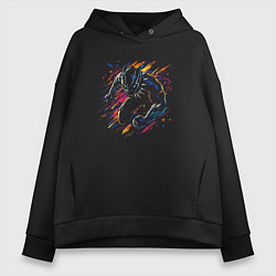 Женское худи оверсайз Color panther