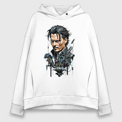 Женское худи оверсайз Cyborg Johnny Depp