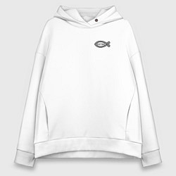 Женское худи оверсайз Спаси и сохрани фигурный текст