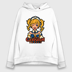 Женское худи оверсайз Поп-арт Барбары Genshin Impact