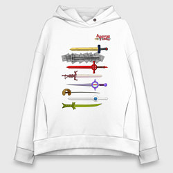Женское худи оверсайз Adventure time swords