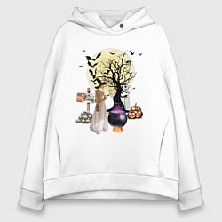 Женское худи оверсайз Полнолуние в Хэллуин