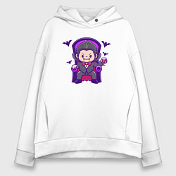 Женское худи оверсайз Дракула на троне