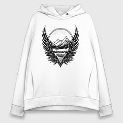 Женское худи оверсайз Вершины с крыльями