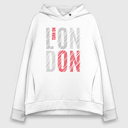 Женское худи оверсайз Поверни на Лондон