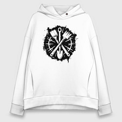 Женское худи оверсайз Лопатка и кисточки