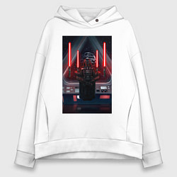 Женское худи оверсайз Darth Vader meditating